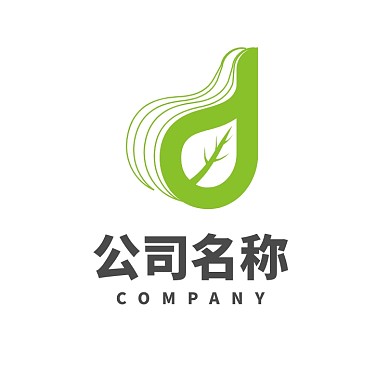 绿色简洁时尚通用d字母LOGO