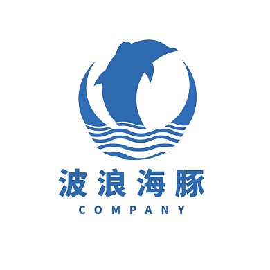 大气时尚海豚海浪通用型