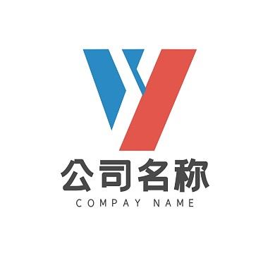 简约Y字母蓝红色宣传活动