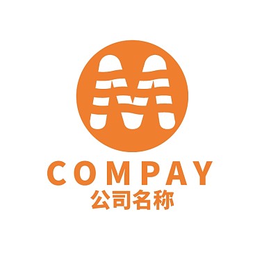 橙色英文字母M图形LOGO