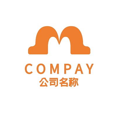英文字母M图形拱门LOGO