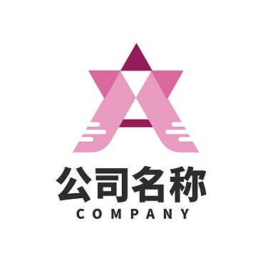 A字母矩形三角形logo