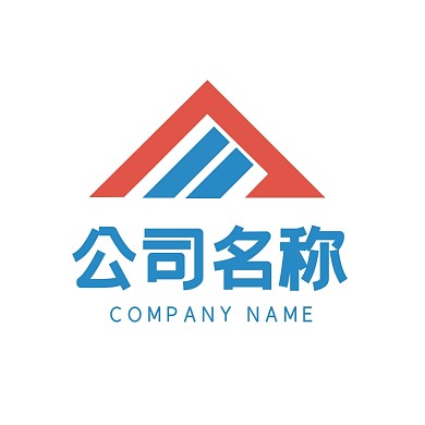 箭头蓝红色科技F字母logo