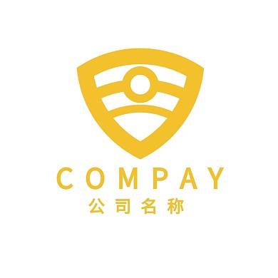 金色金属盾牌守护金融