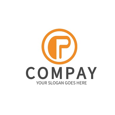 P大写logo标志