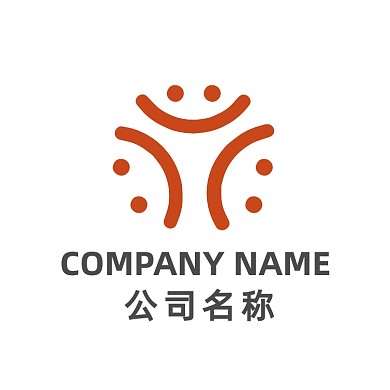 笑脸组合通用logo