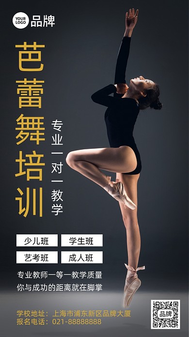 芭蕾舞培训摄影图海报