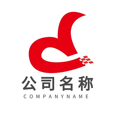 简约大气时尚d字母类logoVI标志