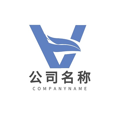 大气简约时尚V字母类logoVI标志