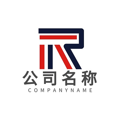 大气时尚简约R字母类logo