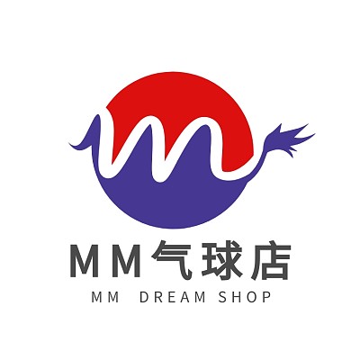 彩色简约时尚m字母logo