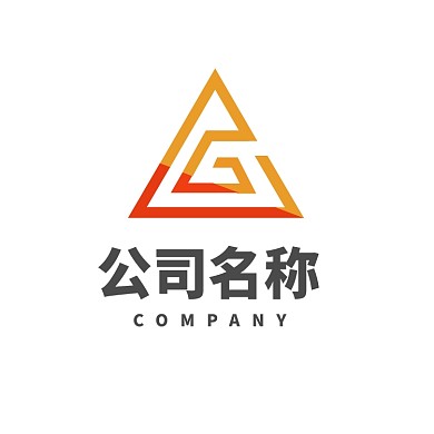 金属字母G回形针线条logo