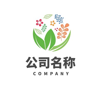 植物图形通用型企业logo