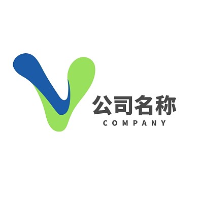 字母V商务形状纯字母logo
