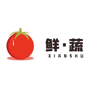 生鲜果蔬番茄写实logo