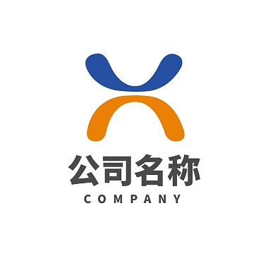 简洁字母X企业LOGO标志