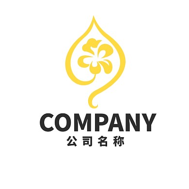 花朵香气绿叶组合商务通用logo
