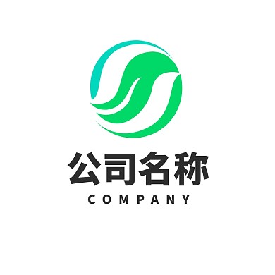 蓝绿绿叶太极通用logo