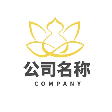 金色葫芦绿叶通用logo