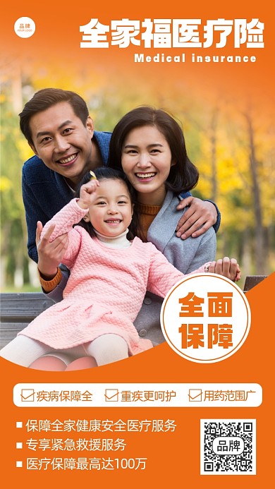 全家福医疗险摄影图海报