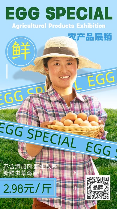 农场品鸡蛋促销摄影图海报