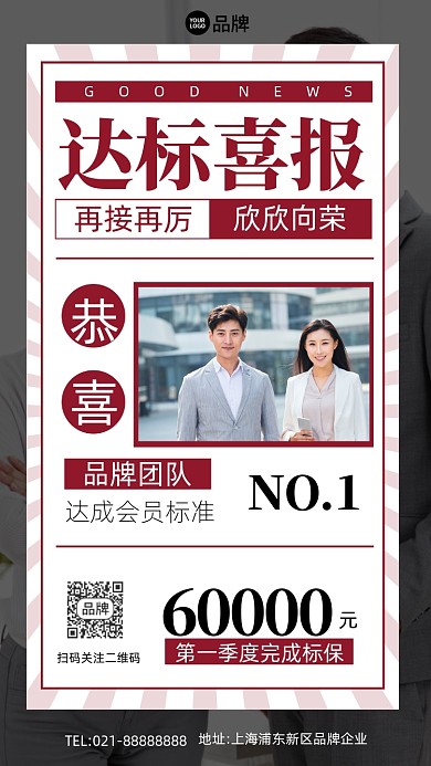 企业销售业绩喜报手机海报Pro