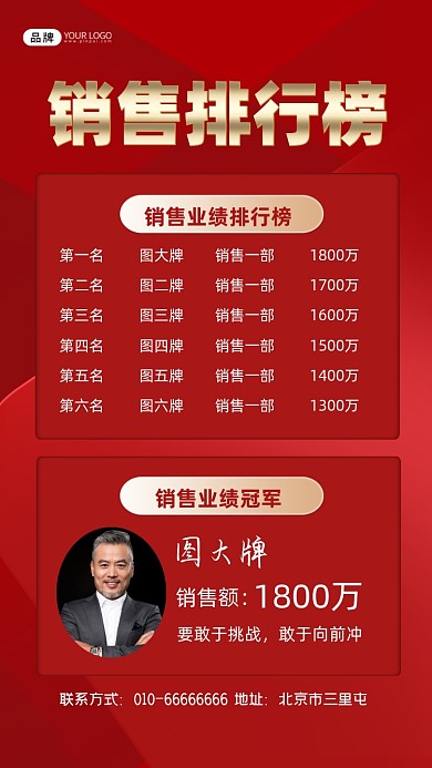 销售排行榜宣传摄影图海报