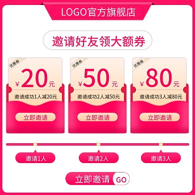 电商直通车促销推广邀请分享优惠券活动主图