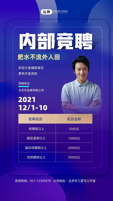 内部竞聘宣传摄影图海报