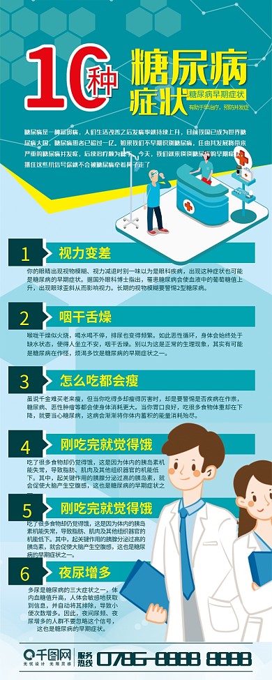糖尿病健康知识展架