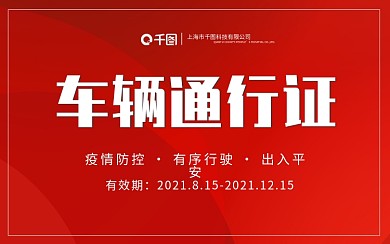 红色质感车辆通行证卡证