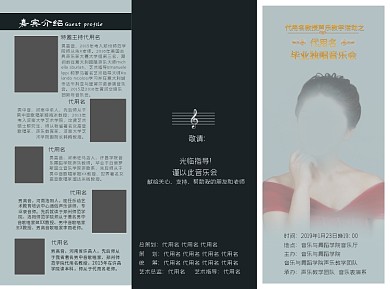 高雅音乐会宣传折页