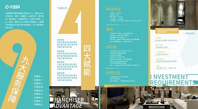 家居品牌招商宣传风琴折四折页