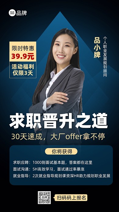 职场培训宣传摄影图海报
