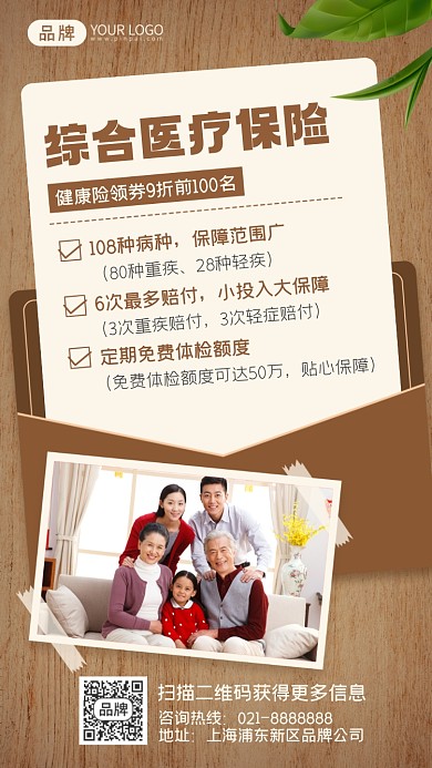 综合医疗保险摄影图海报