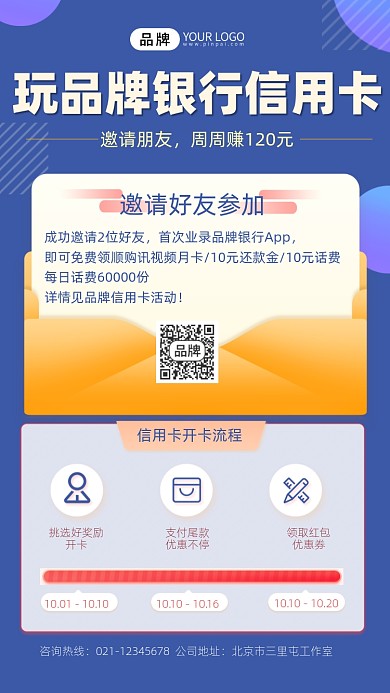 银行信用卡宣传摄影图海报