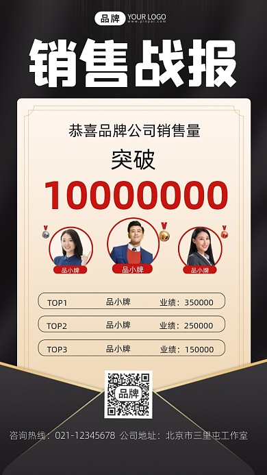 销售战报宣传摄影图海报
