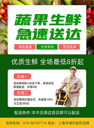 蔬果生鲜特价促销摄影图海报