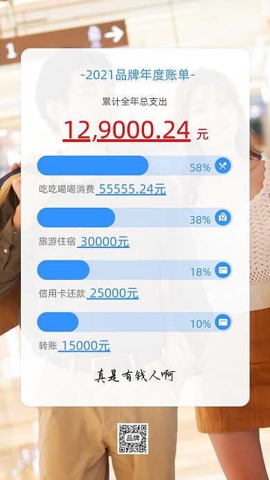 年度账单简约海报