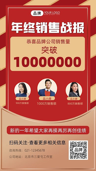 销售战报宣传摄影图海报