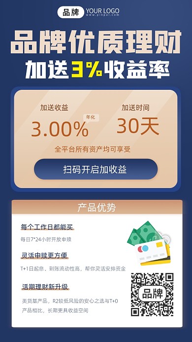 理财产品宣传创意简约摄影图海报