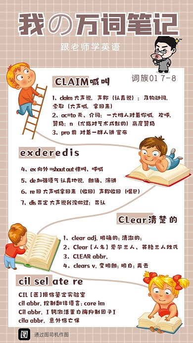 苏楠楠万词笔记专用模板