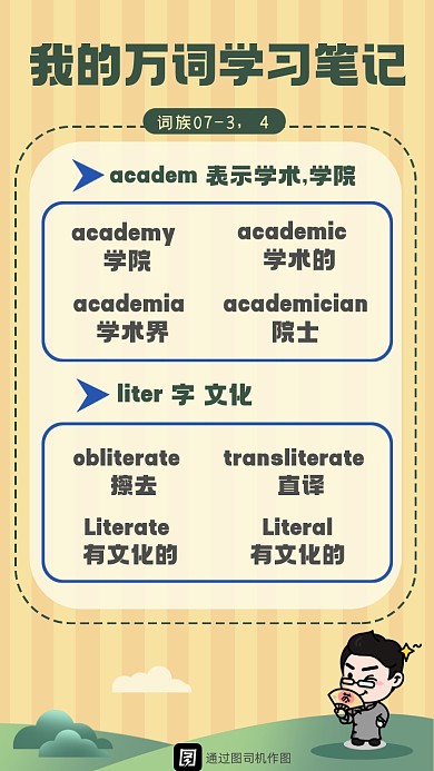 苏楠楠万词笔记专用模板