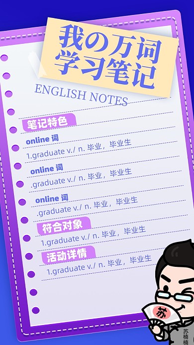 英文笔记思维导图摄影图海报
