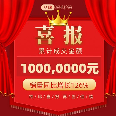 红金喜报销售榜单摄影图海报