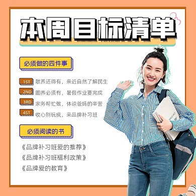 目标清单摄影图海报