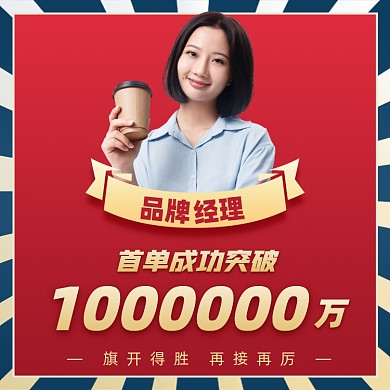 销售业绩喜报复古摄影图海报