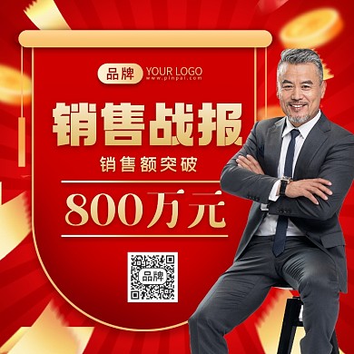 战报来袭大气红色摄影图海报