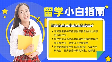 留学指南摄影图海报