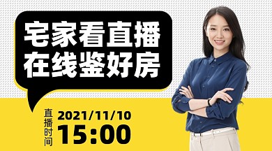 在线直播看房时尚摄影图海报